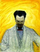Eugene Jansson portratt av ernest thiel oil painting on canvas